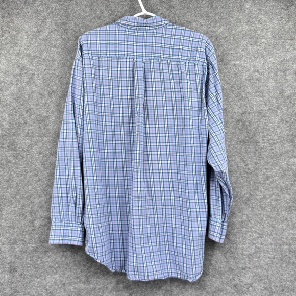 Vineyard Vines Mens Blue & Red Plaid Whale Shirt Button-Down 100% Cotton Size L - Picture 7 of 8